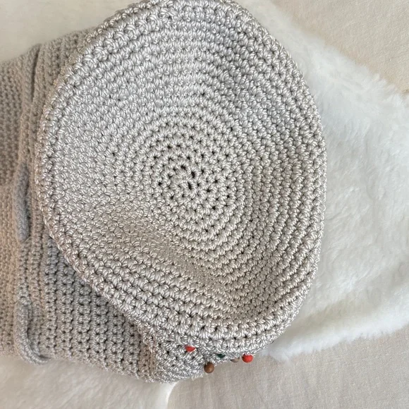 The Sak Sayulita Cream Crochet Crossbody Bag with Multicolor Beading - Picture 12 of 13